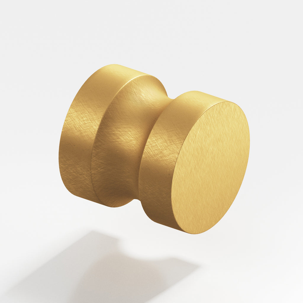 Colonial Bronze Series 188 1.25" Round Cabinet Knob Back-To-Back Shower Kit Weathered Brass / 1.25"