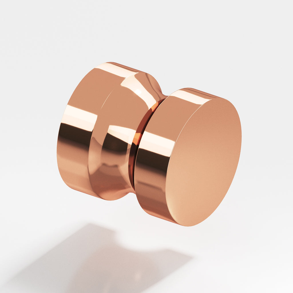 Colonial Bronze Series 188 1.25" Round Cabinet Knob Back-To-Back Shower Kit Polished Copper / 1.25"