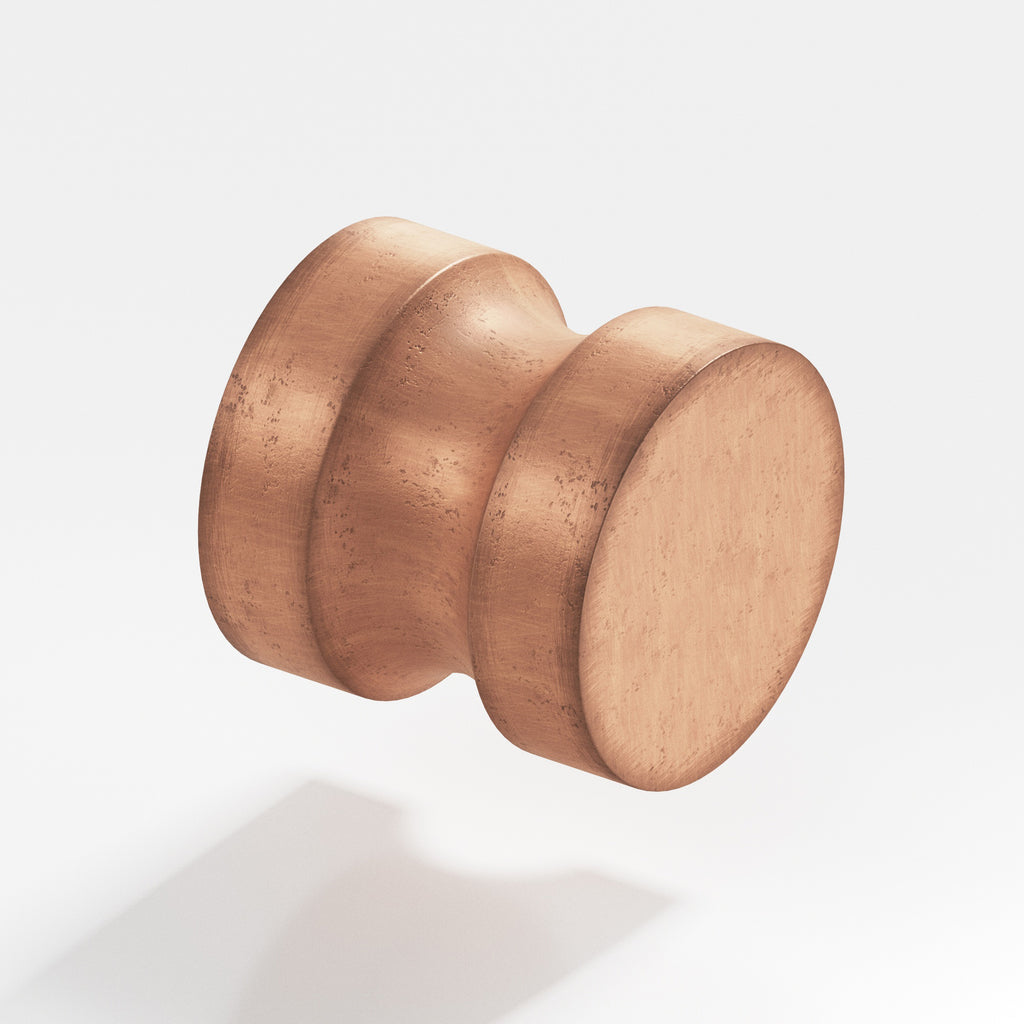 Colonial Bronze Series 189 1.25" Round Cabinet Knob Back-To-Back Shower Kit Distressed Antique Copper / 1.25"