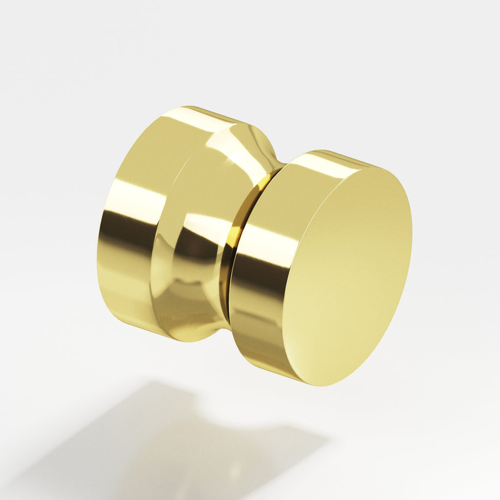 Colonial Bronze Series 189 1.25" Round Cabinet Knob Back-To-Back Shower Kit Polished Brass / 1.25"