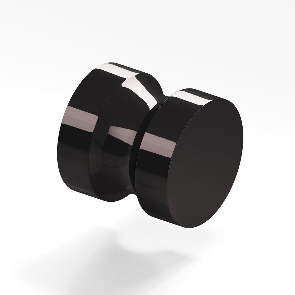 Colonial Bronze Series 189 1.25" Round Cabinet Knob Back-To-Back Shower Kit Satin Black / 1.25"
