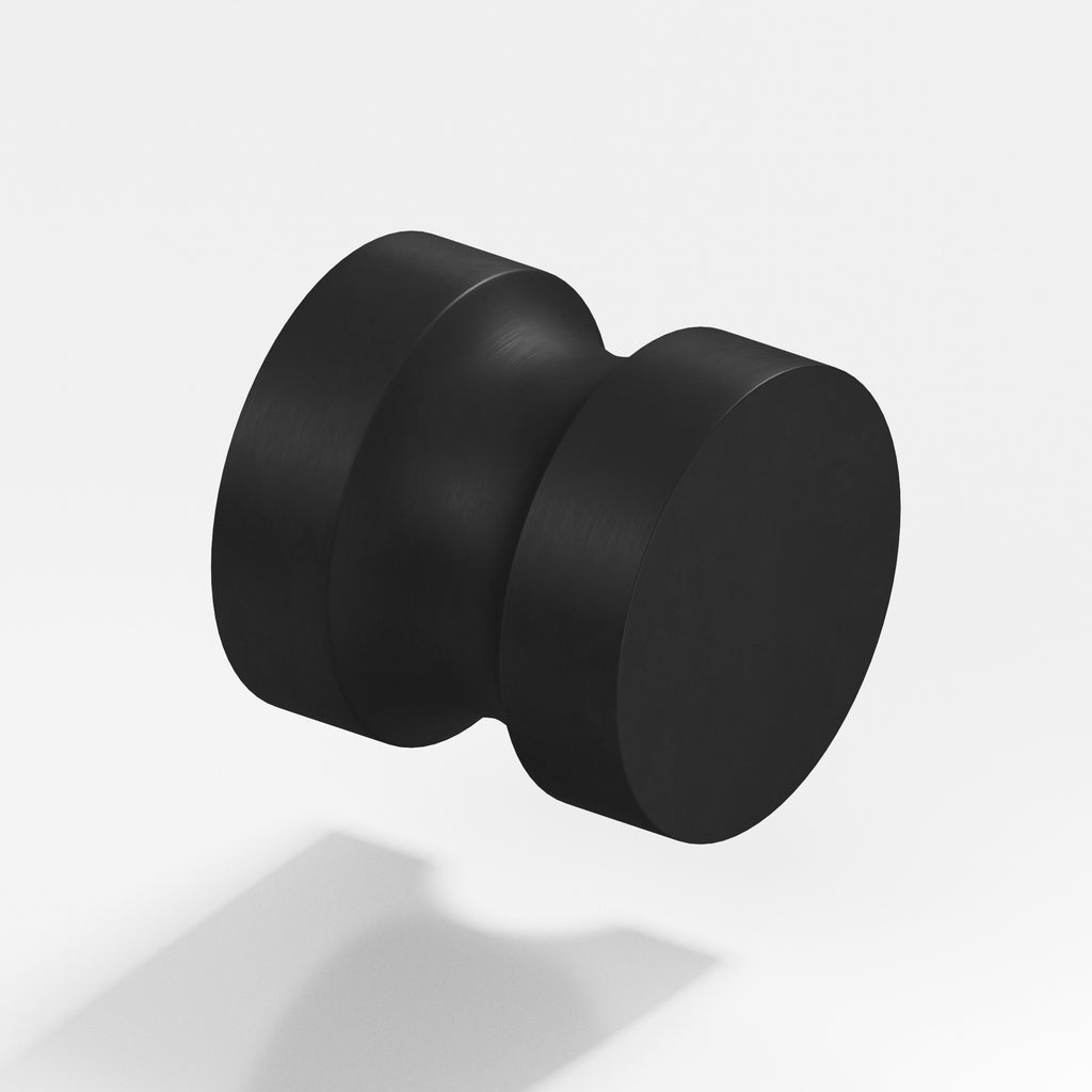 Colonial Bronze Series 188 1.25" Round Cabinet Knob Back-To-Back Shower Kit Matte Satin Black / 1.25"