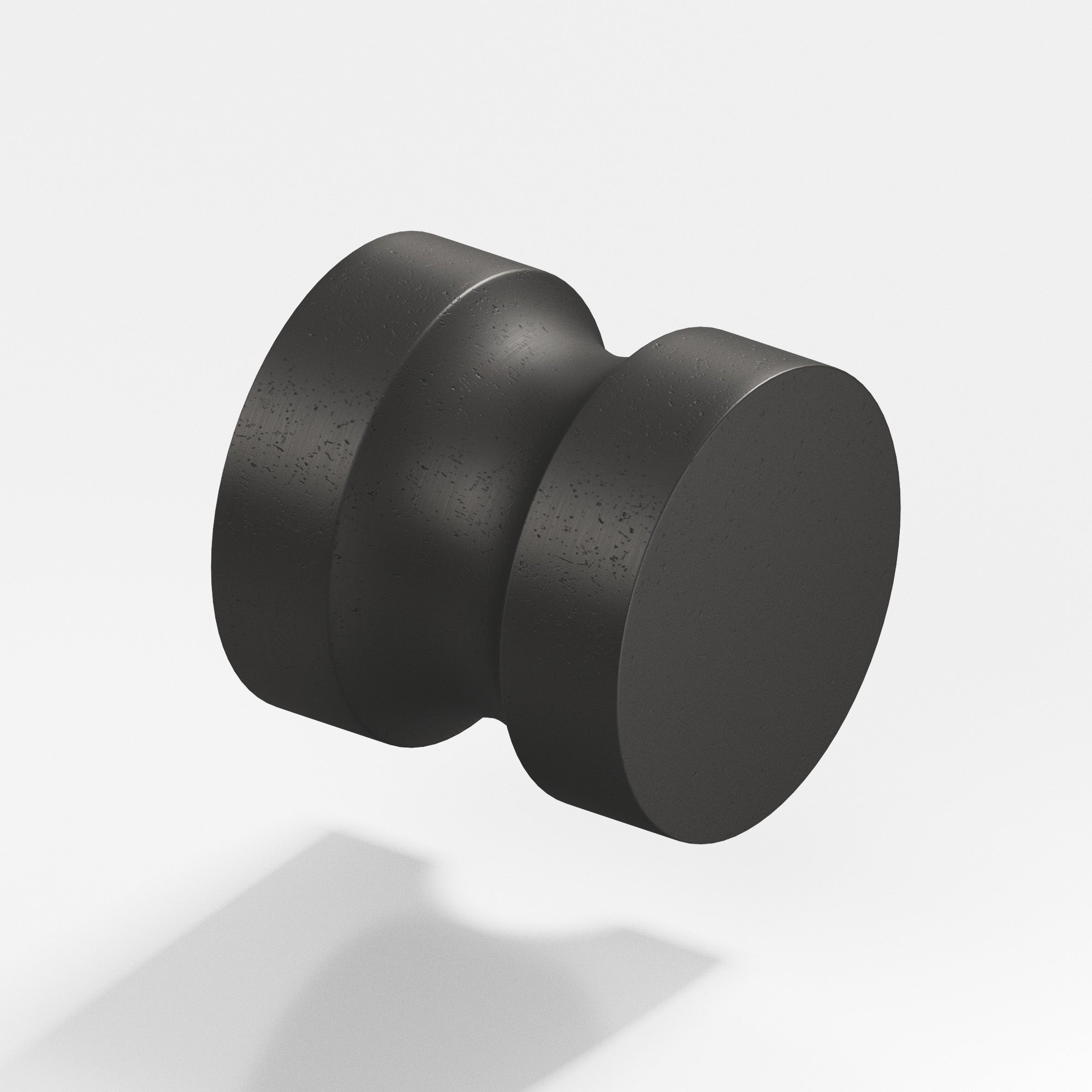 Colonial Bronze Series 188 1.25" Round Cabinet Knob Back-To-Back Shower Kit Distressed Satin Black / 1.25"
