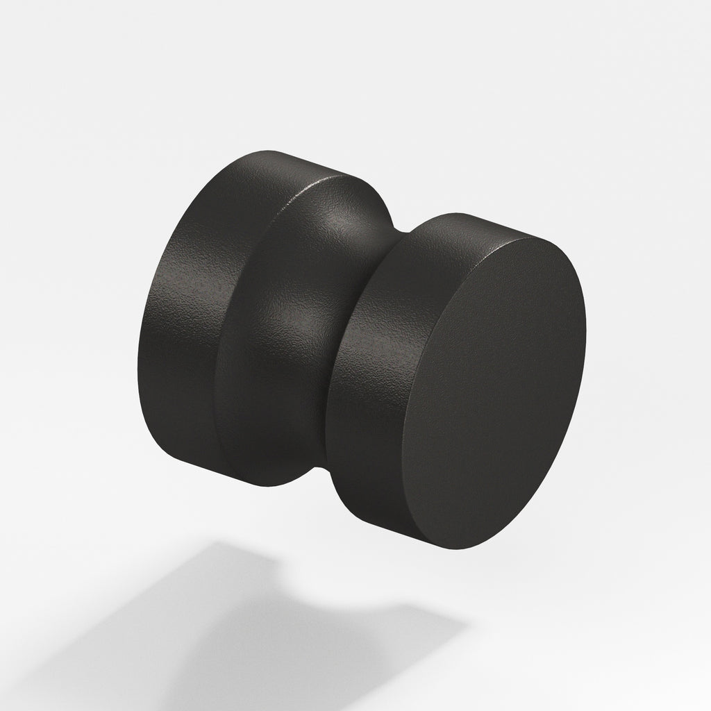 Colonial Bronze Series 189 1.25" Round Cabinet Knob Back-To-Back Shower Kit Frost Black™ / 1.25"