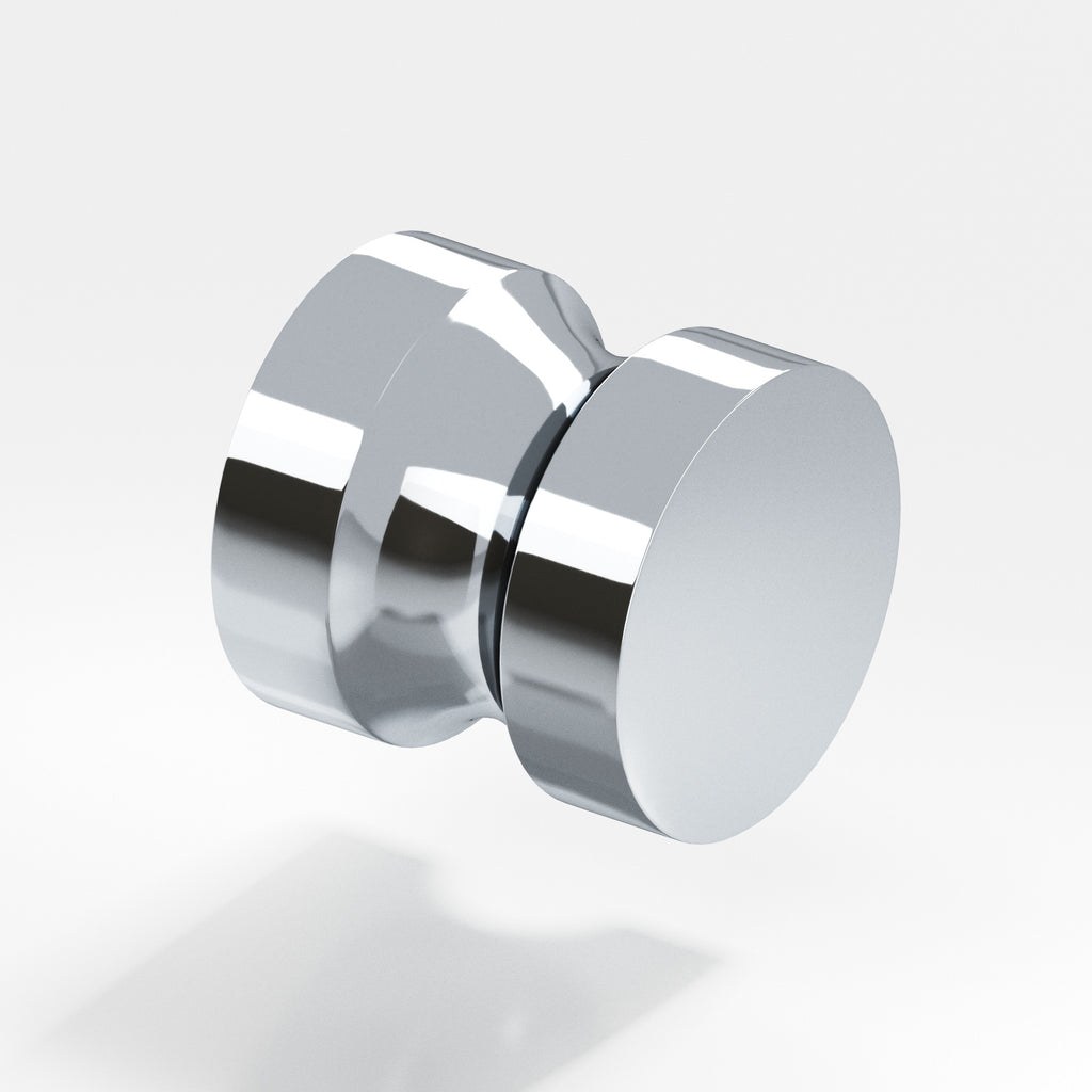 Colonial Bronze Series 189 1.25" Round Cabinet Knob Back-To-Back Shower Kit Polished Chrome / 1.25"