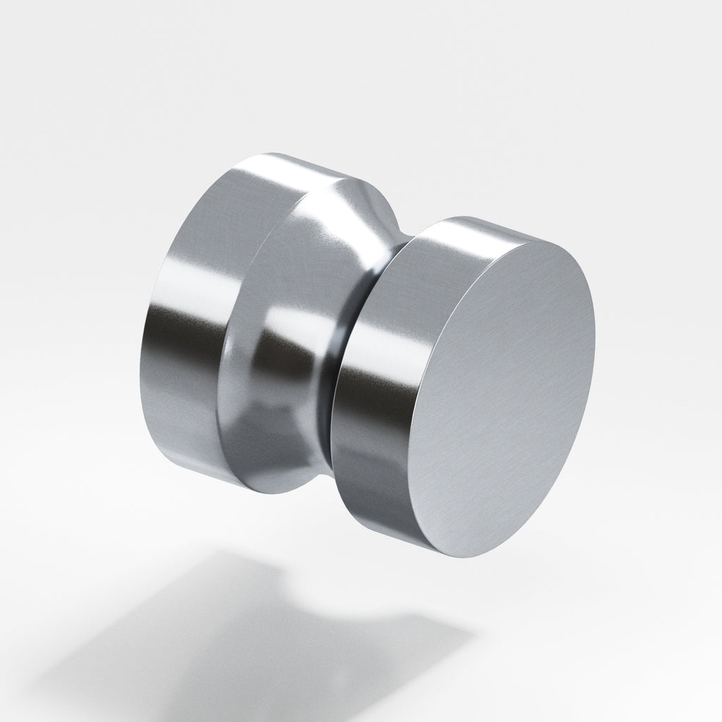 Colonial Bronze Series 189 1.25" Round Cabinet Knob Back-To-Back Shower Kit Satin Chrome / 1.25"