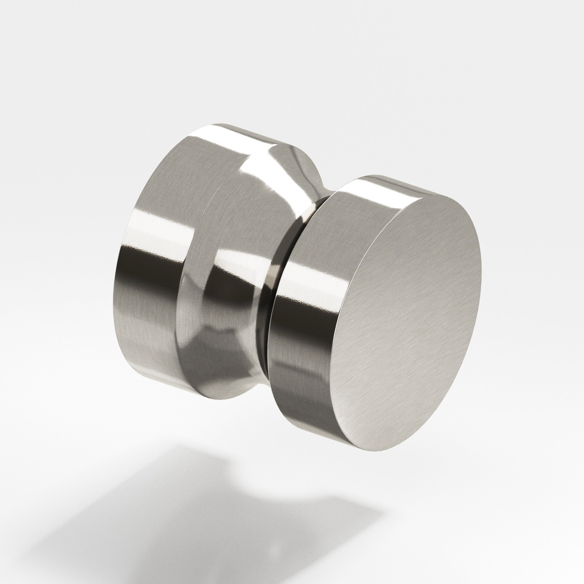 Colonial Bronze Series 188 1.25" Round Cabinet Knob Back-To-Back Shower Kit Nickel Stainless / 1.25"