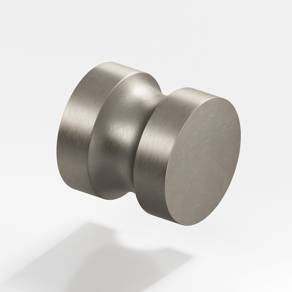 Colonial Bronze Series 188 1.25" Round Cabinet Knob Back-To-Back Shower Kit Matte Pewter / 1.25"
