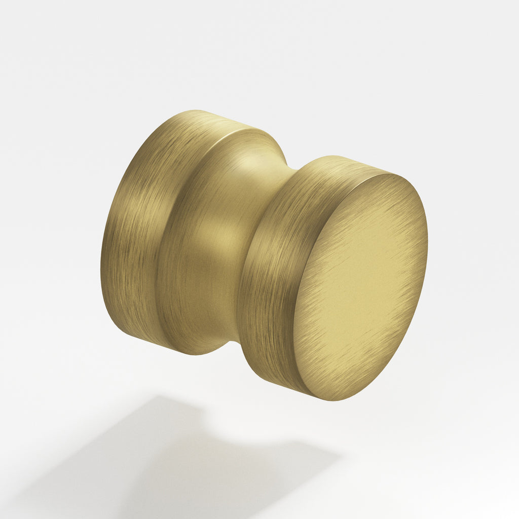 Colonial Bronze Series 189 1.25" Round Cabinet Knob Back-To-Back Shower Kit Matte Antique Satin Brass / 1.25"
