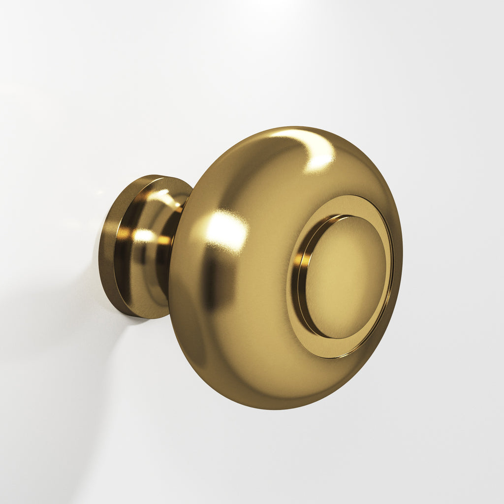 Colonial Bronze Series 1930 1.5" Round Grooved Cabinet Knob Back-To-Back Shower Kit Antique Bronze / 1.5"