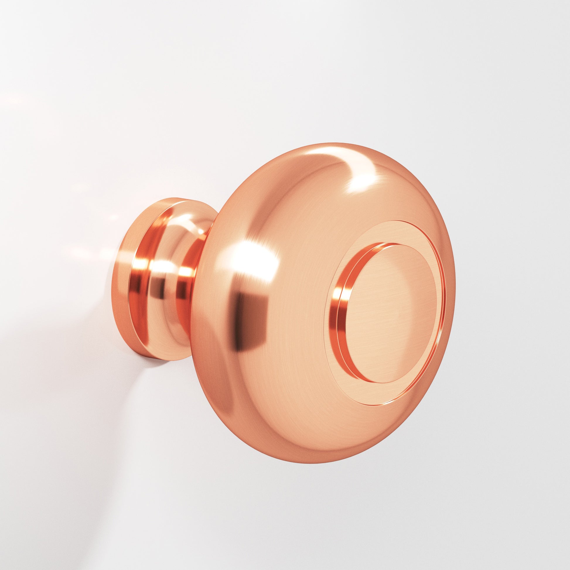 Colonial Bronze Series 1930 1.5" Round Grooved Cabinet Knob Back-To-Back Shower Kit Satin Copper / 1.5"