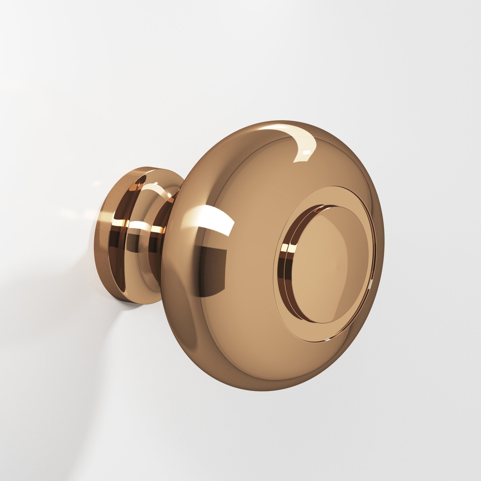 Colonial Bronze Series 1930 1.5" Round Grooved Cabinet Knob Back-To-Back Shower Kit Polished Bronze / 1.5"