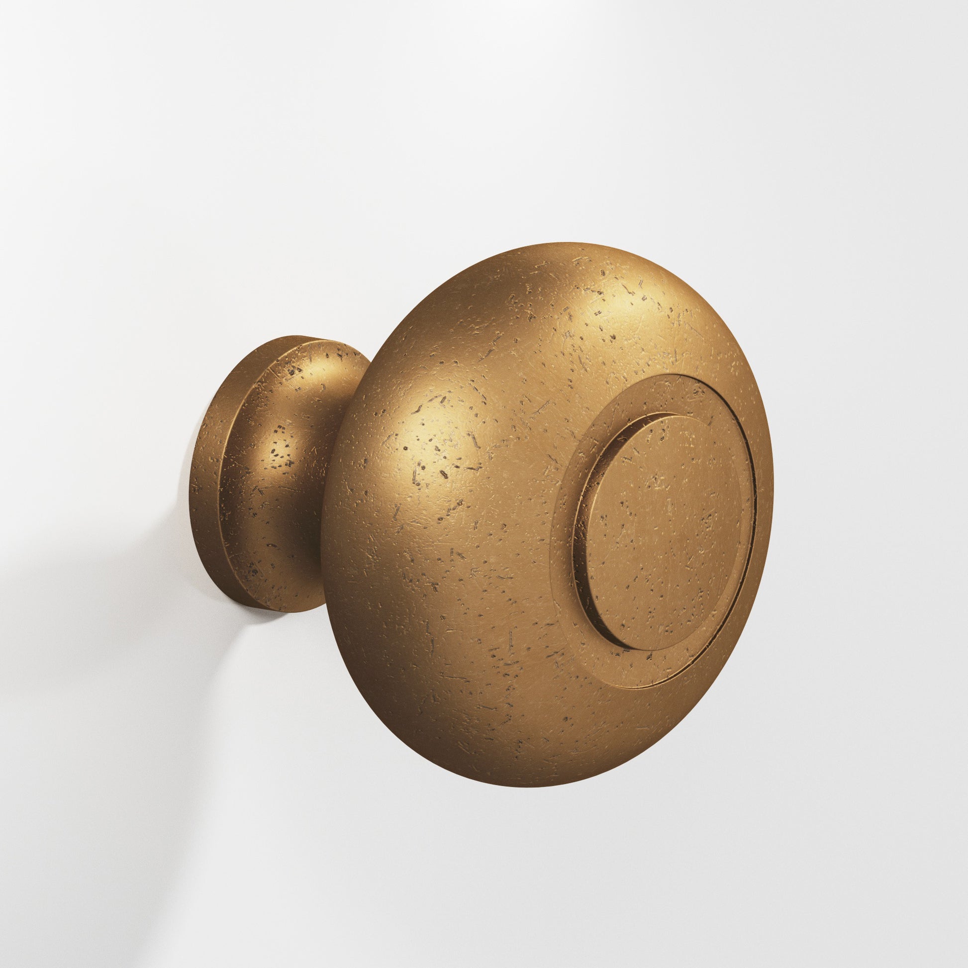 Colonial Bronze Series 1920 1.25" Round Grooved Cabinet Knob Back-To-Back Shower Kit Distressed Light Statuary Bronze / 1.25"