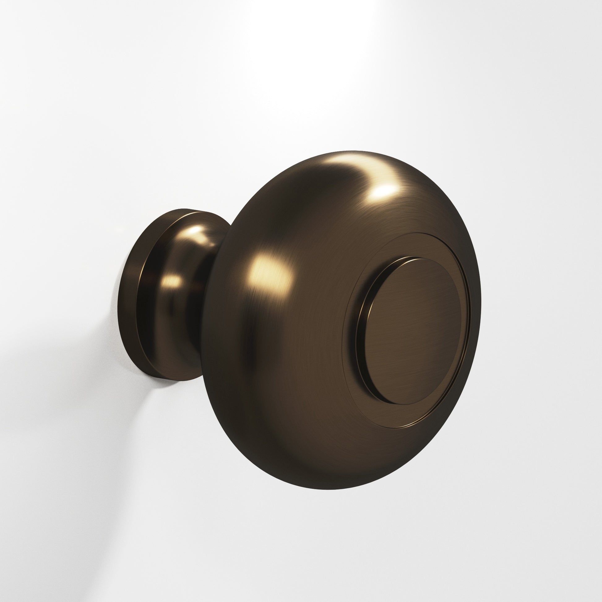 Colonial Bronze Series 1920 1.25" Round Grooved Cabinet Knob Back-To-Back Shower Kit Oil Rubbed Bronze / 1.25"