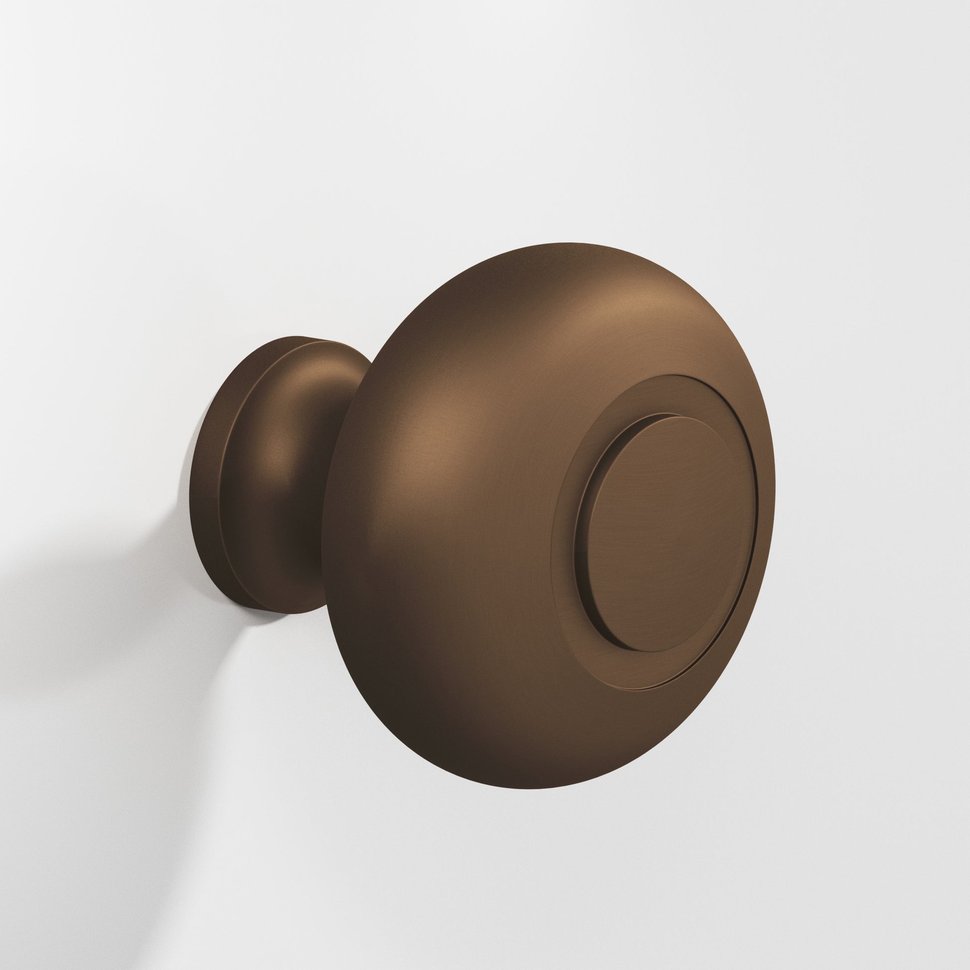 Colonial Bronze Series 1920 1.25" Round Grooved Cabinet Knob Back-To-Back Shower Kit Matte Oil Rubbed Bronze / 1.25"