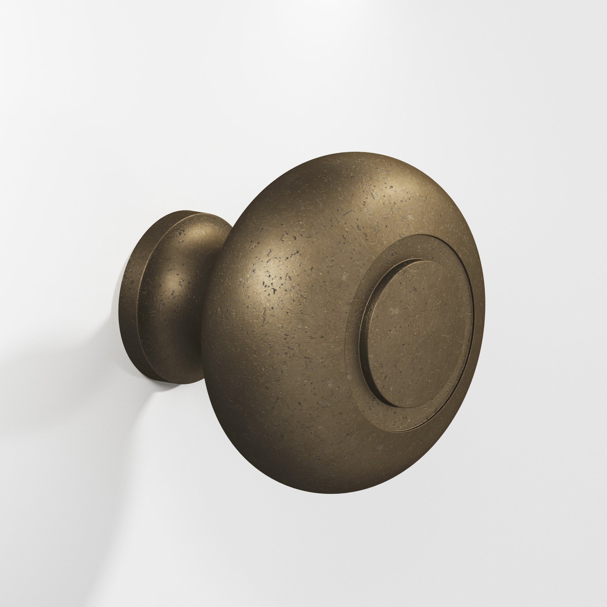 Colonial Bronze Series 1920 1.25" Round Grooved Cabinet Knob Back-To-Back Shower Kit Distressed Oil Rubbed Bronze / 1.25"