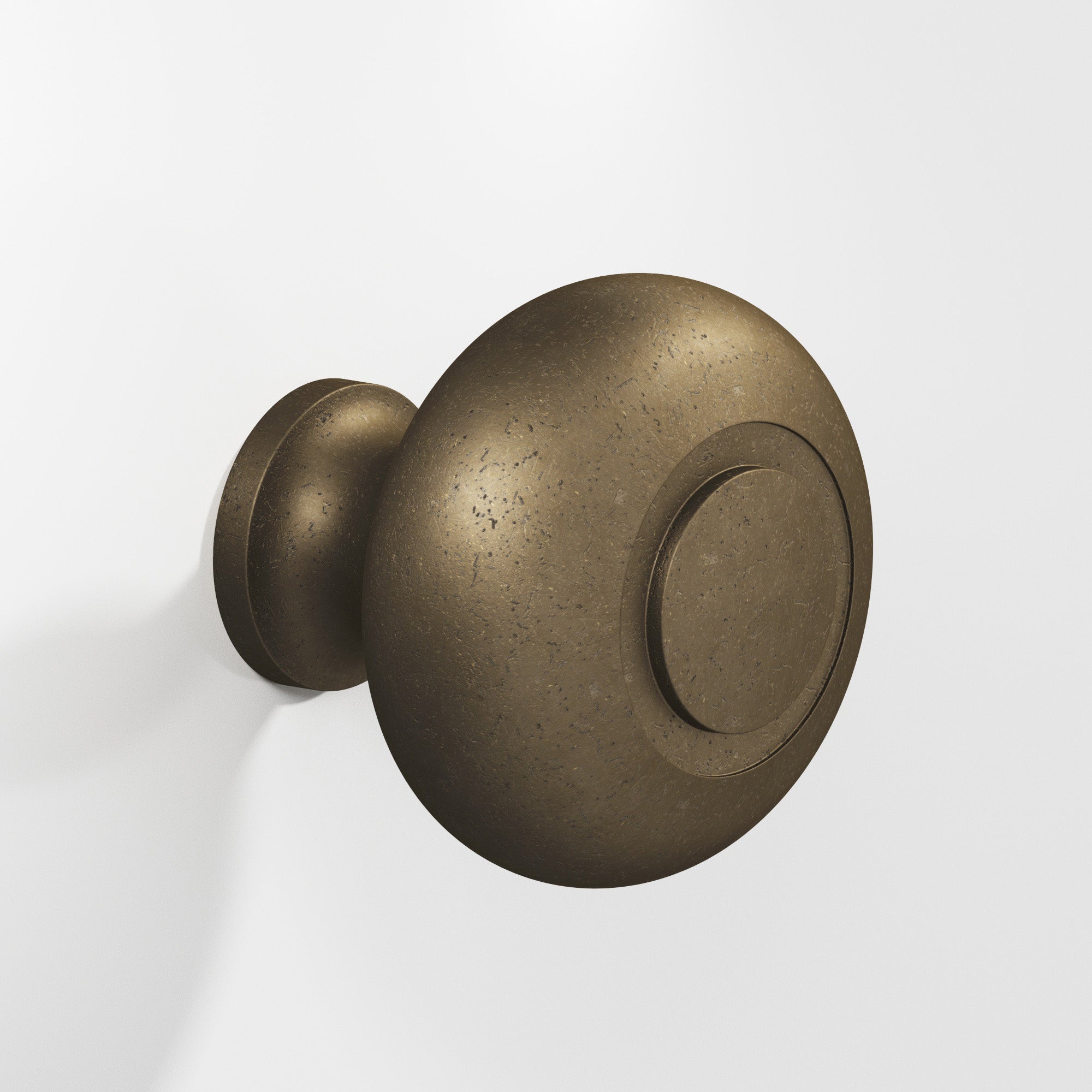 Colonial Bronze Series 1930 1.5" Round Grooved Cabinet Knob Back-To-Back Shower Kit Distressed Oil Rubbed Bronze / 1.5"