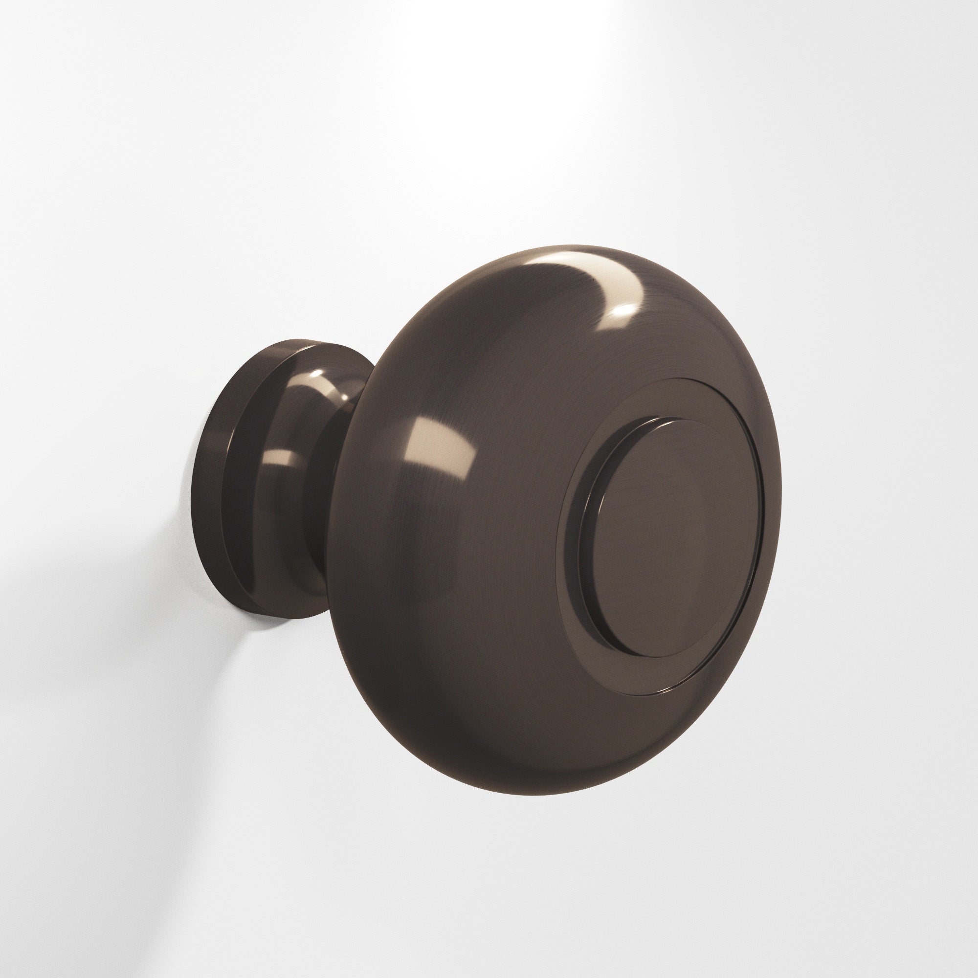 Colonial Bronze Series 1930 1.5" Round Grooved Cabinet Knob Back-To-Back Shower Kit Dark Statuary Bronze / 1.5"