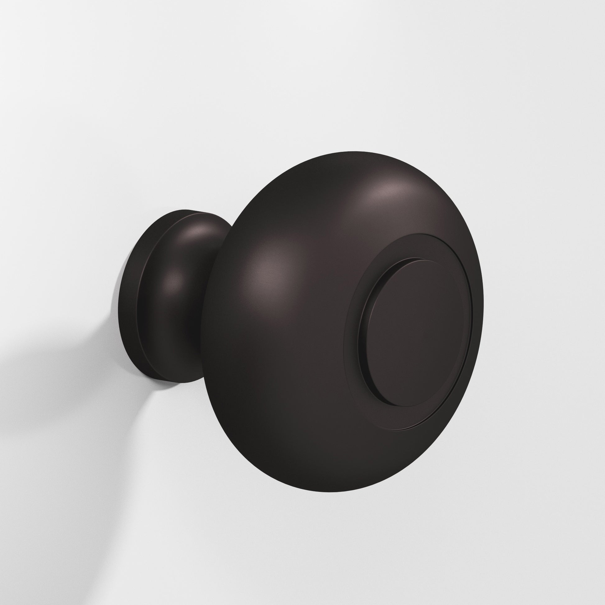 Colonial Bronze Series 1930 1.5" Round Grooved Cabinet Knob Back-To-Back Shower Kit Matte Dark Statuary Bronze / 1.5"