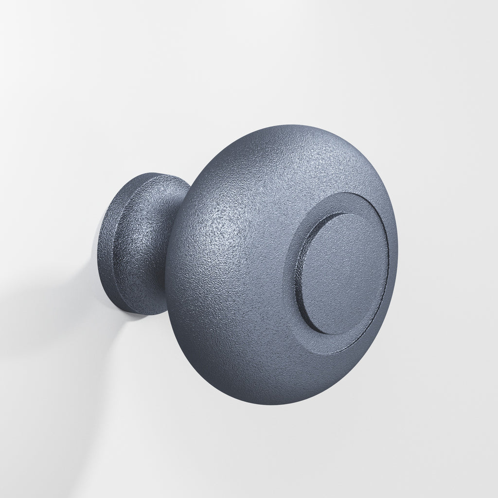 Colonial Bronze Series 1920 1.25" Round Grooved Cabinet Knob Back-To-Back Shower Kit Frost Chrome™ / 1.25"