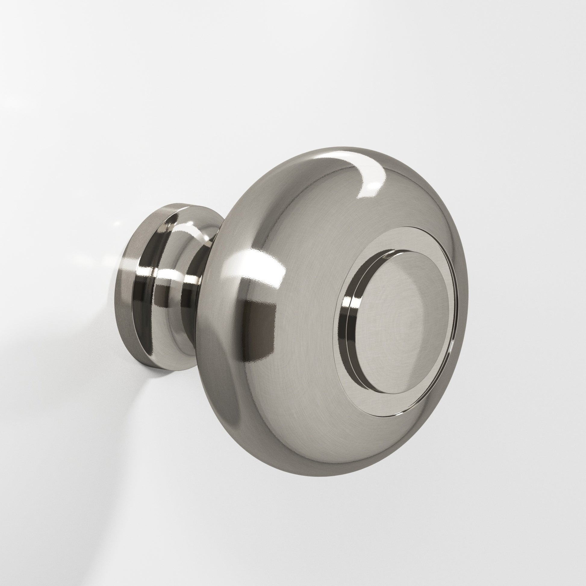Colonial Bronze Series 1930 1.5" Round Grooved Cabinet Knob Back-To-Back Shower Kit Nickel Stainless / 1.5"