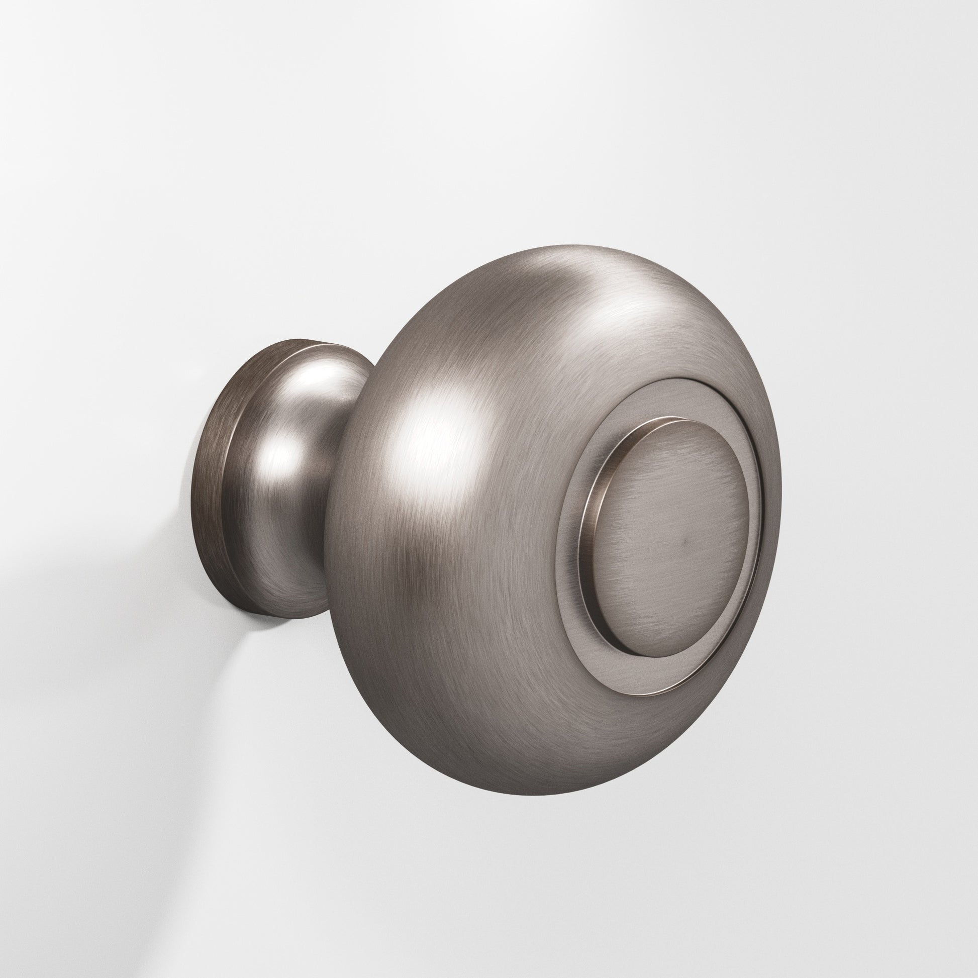 Colonial Bronze Series 1930 1.5" Round Grooved Cabinet Knob Back-To-Back Shower Kit Pewter / 1.5"