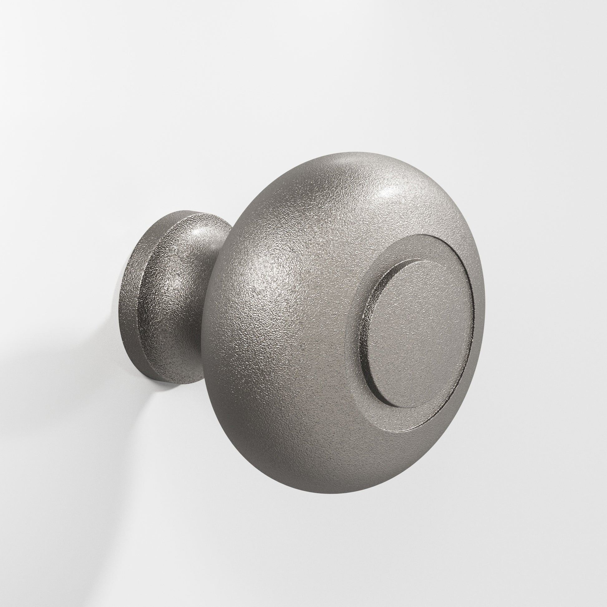 Colonial Bronze Series 1920 1.25" Round Grooved Cabinet Knob Back-To-Back Shower Kit Frost Nickel™ / 1.25"