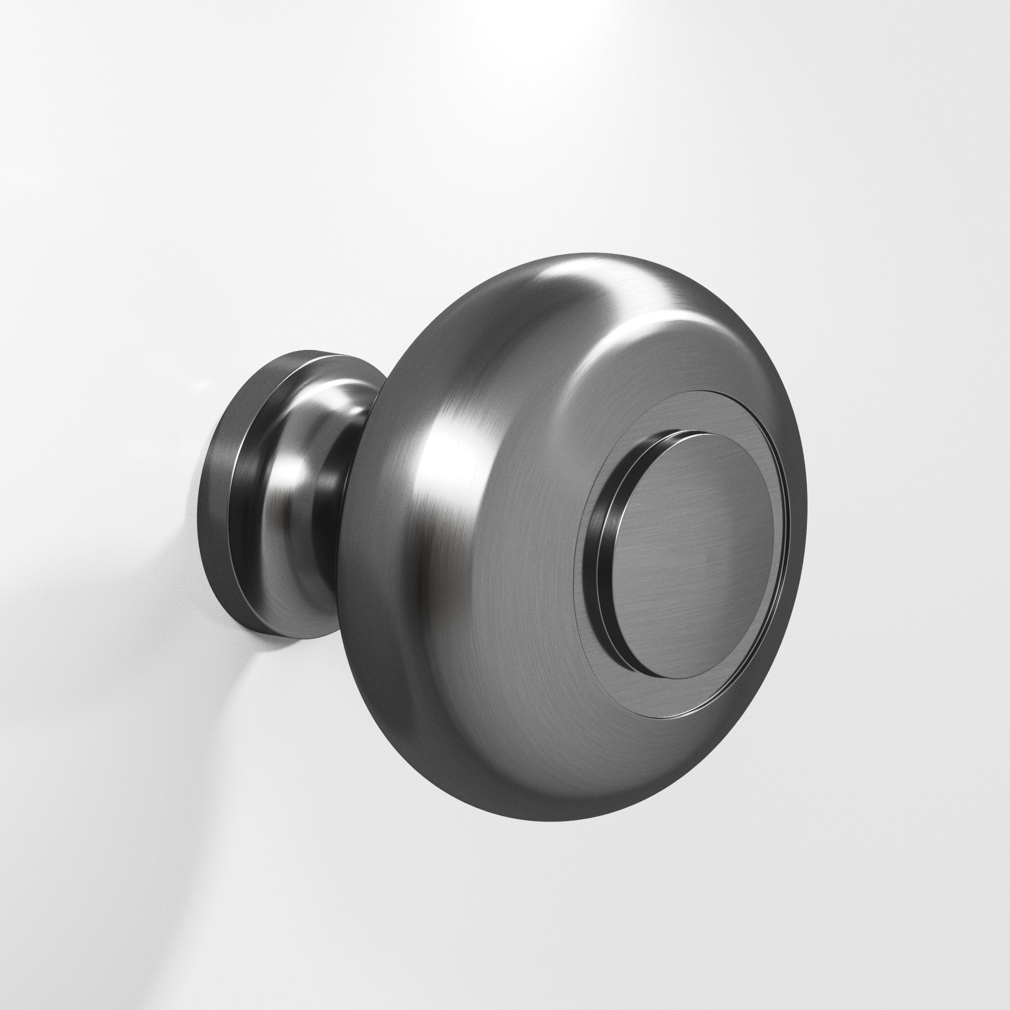 Colonial Bronze Series 1920 1.25" Round Grooved Cabinet Knob Back-To-Back Shower Kit Graphite / 1.25"