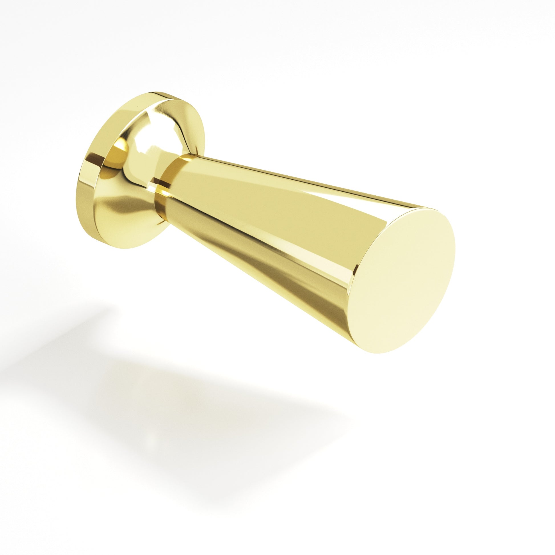 Colonial Bronze Series 195 .5" Round Tapered Cabinet Knob Polished Brass / .5"