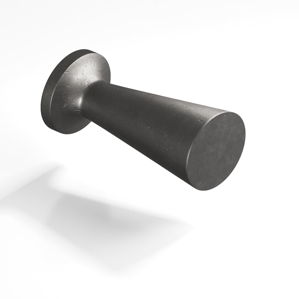 Colonial Bronze Series 195 .5" Round Tapered Cabinet Knob Distressed Satin Black / .5"