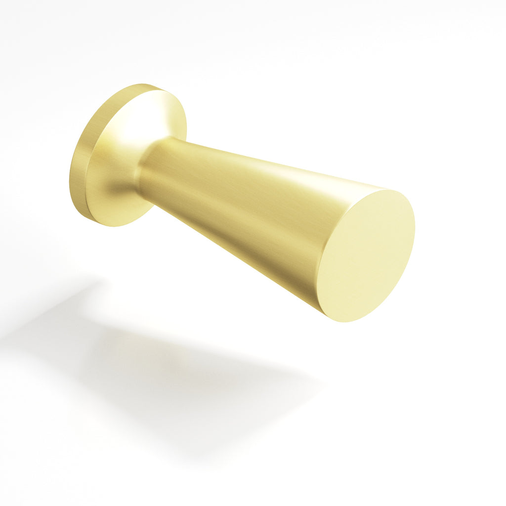 Colonial Bronze Series 195 .5" Round Tapered Cabinet Knob Matte Satin Brass / .5"
