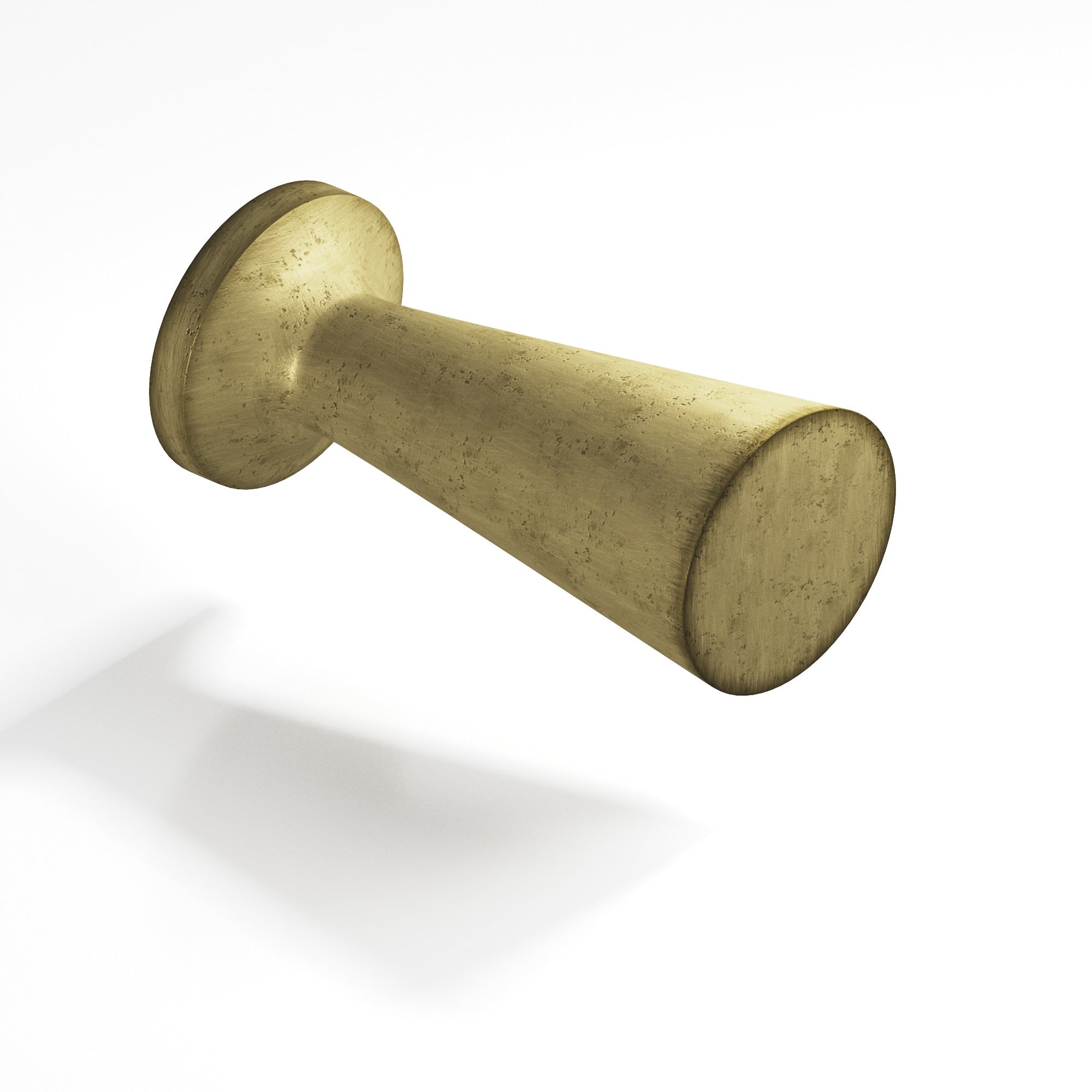 Colonial Bronze Series 195 .5" Round Tapered Cabinet Knob Distressed Antique Brass / .5"