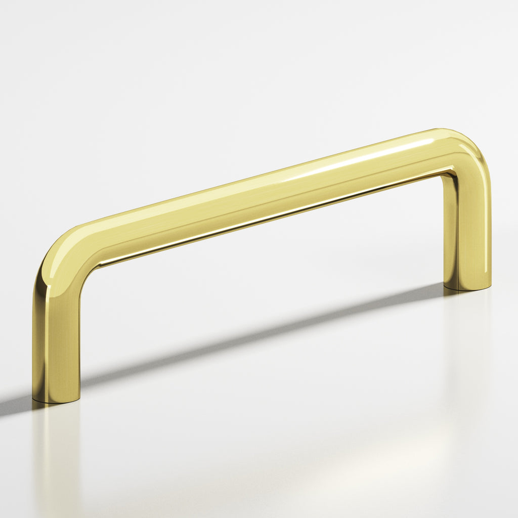 Colonial Bronze Series 206 8" Wire Cabinet Pull Unlacquered Polished Brass / 8"