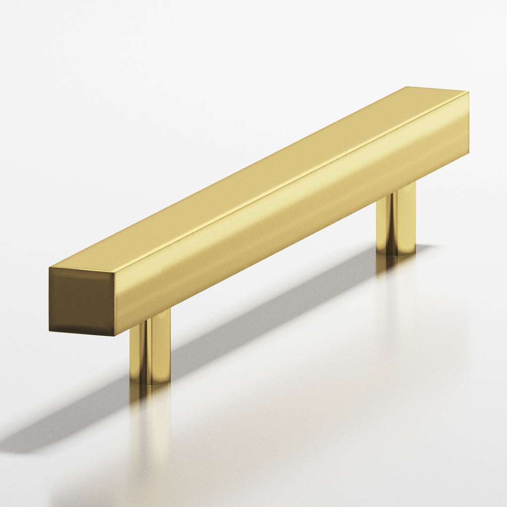 Colonial Bronze Series 506 3.5" Square Cabinet Pull With Straight Posts Antique Bronze / 3.5"