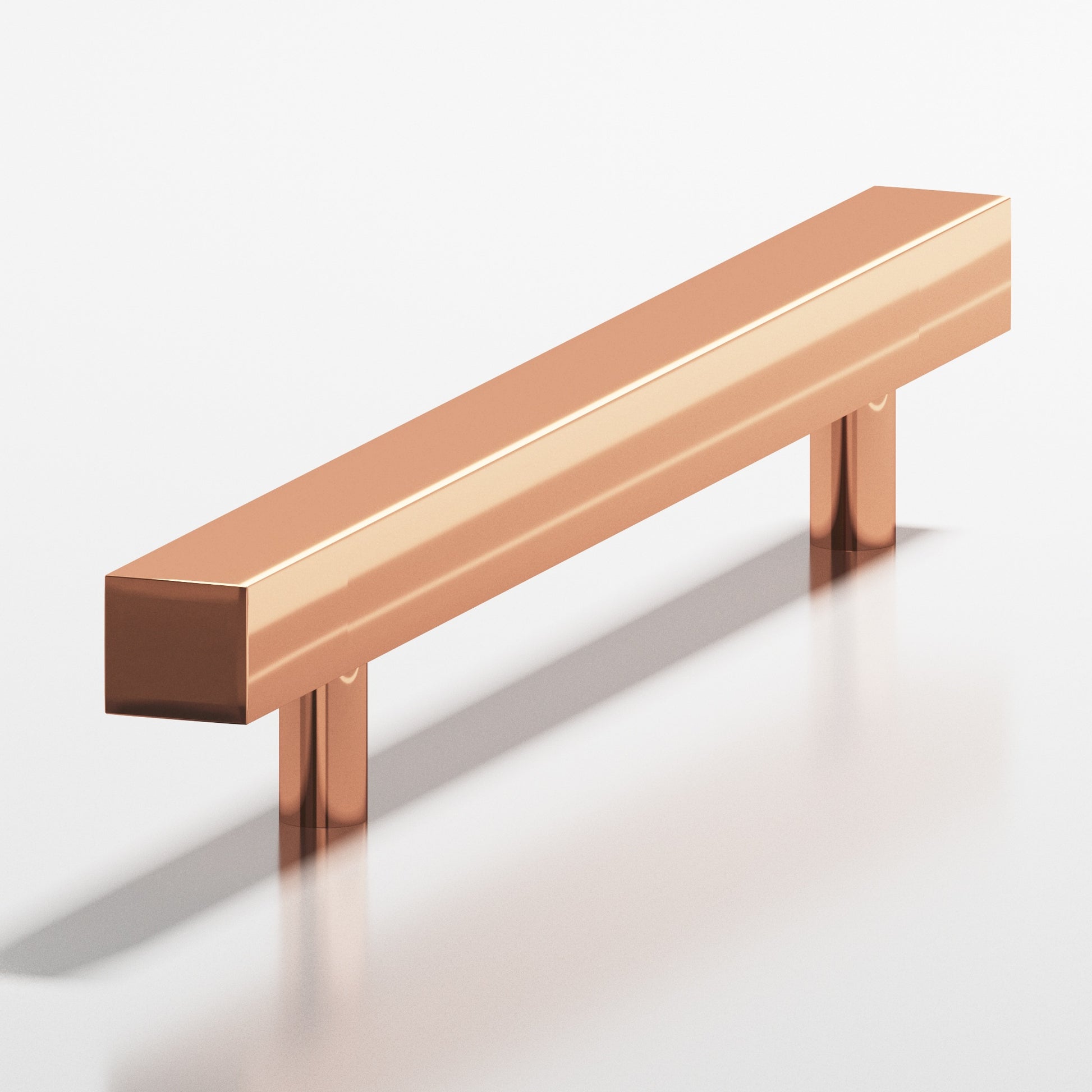 Colonial Bronze Series 506 3.5" Square Cabinet Pull With Straight Posts Polished Copper / 3.5"