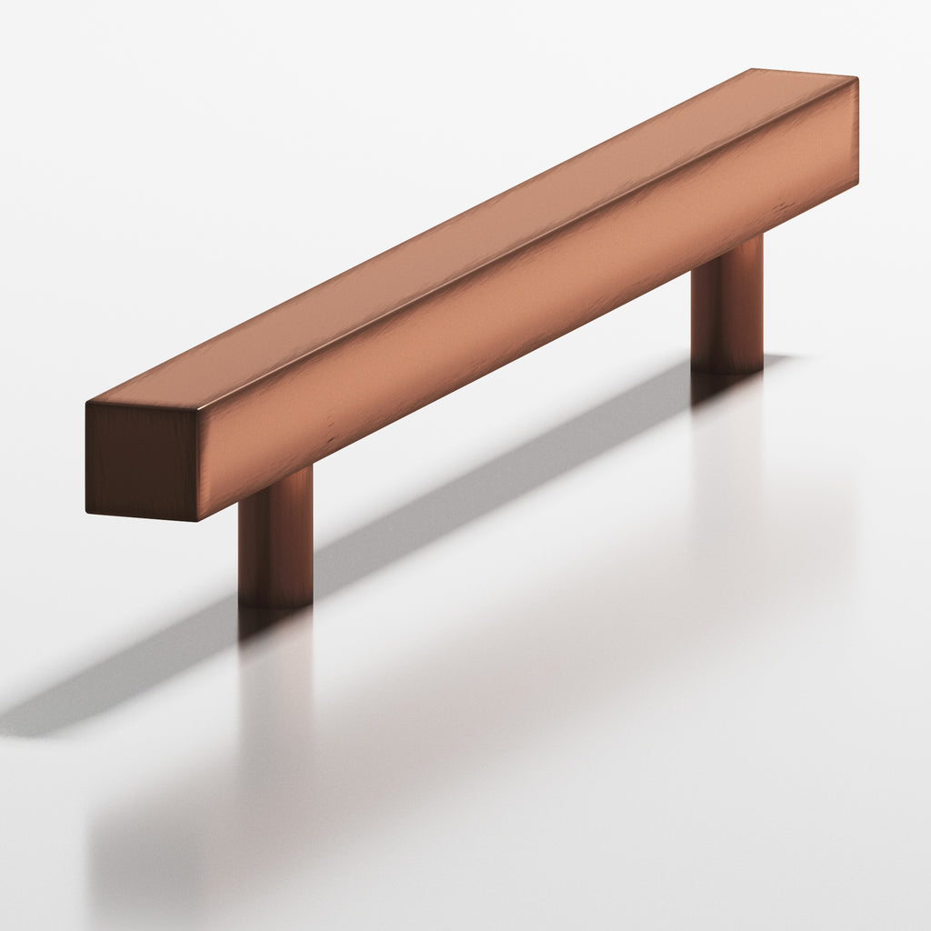 Colonial Bronze Series 506 6" Square Cabinet Pull With Straight Posts Matte Antique Copper / 6"
