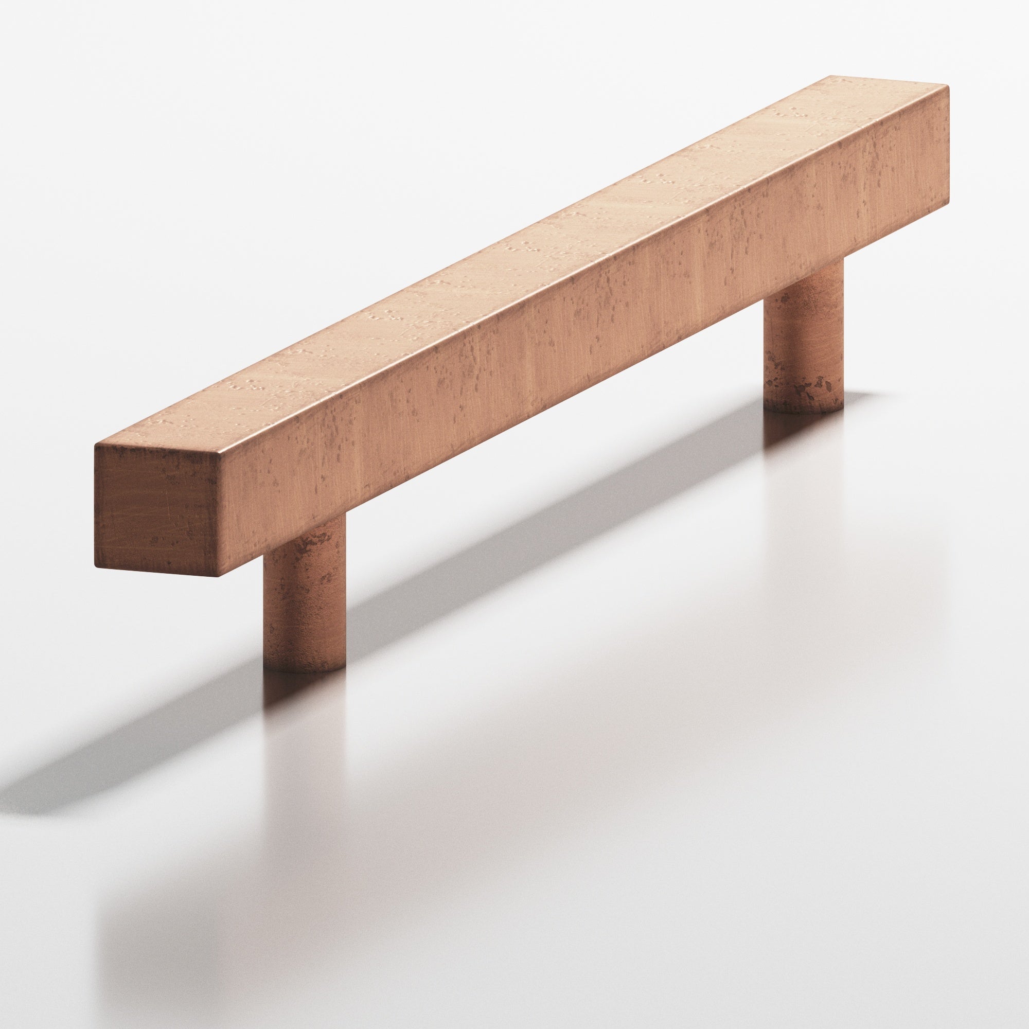 Colonial Bronze Series 217 10" Square Cabinet Pull With Straight Posts Distressed Antique Copper / 10"