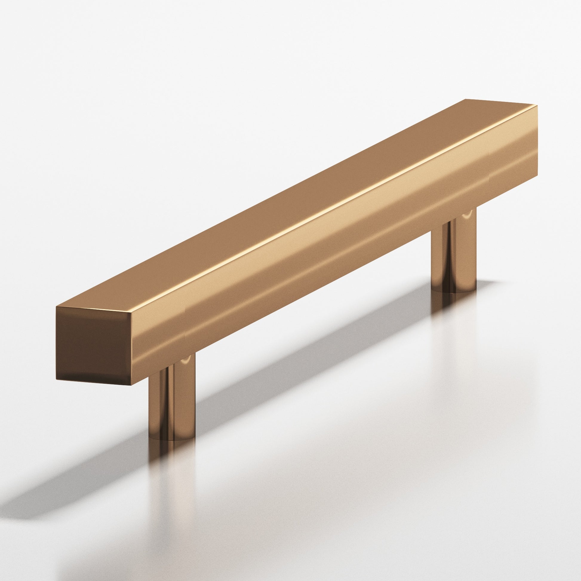 Colonial Bronze Series 217 10" Square Cabinet Pull With Straight Posts Polished Bronze / 10"