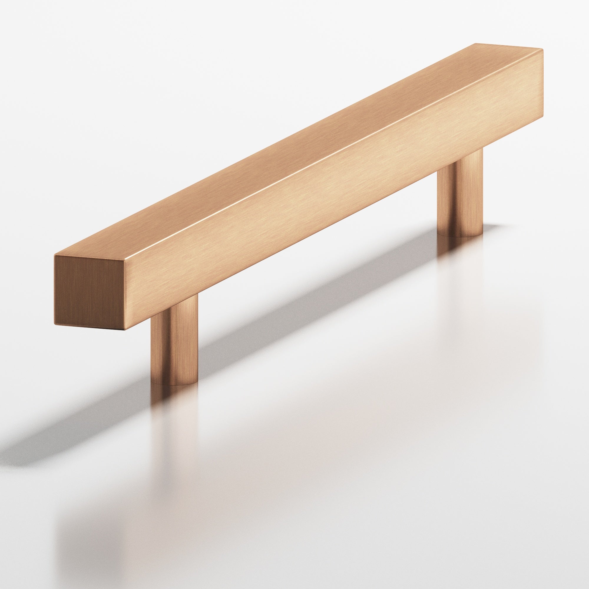 Colonial Bronze Series 217 8" Square Cabinet Pull With Straight Posts Satin Bronze / 8"