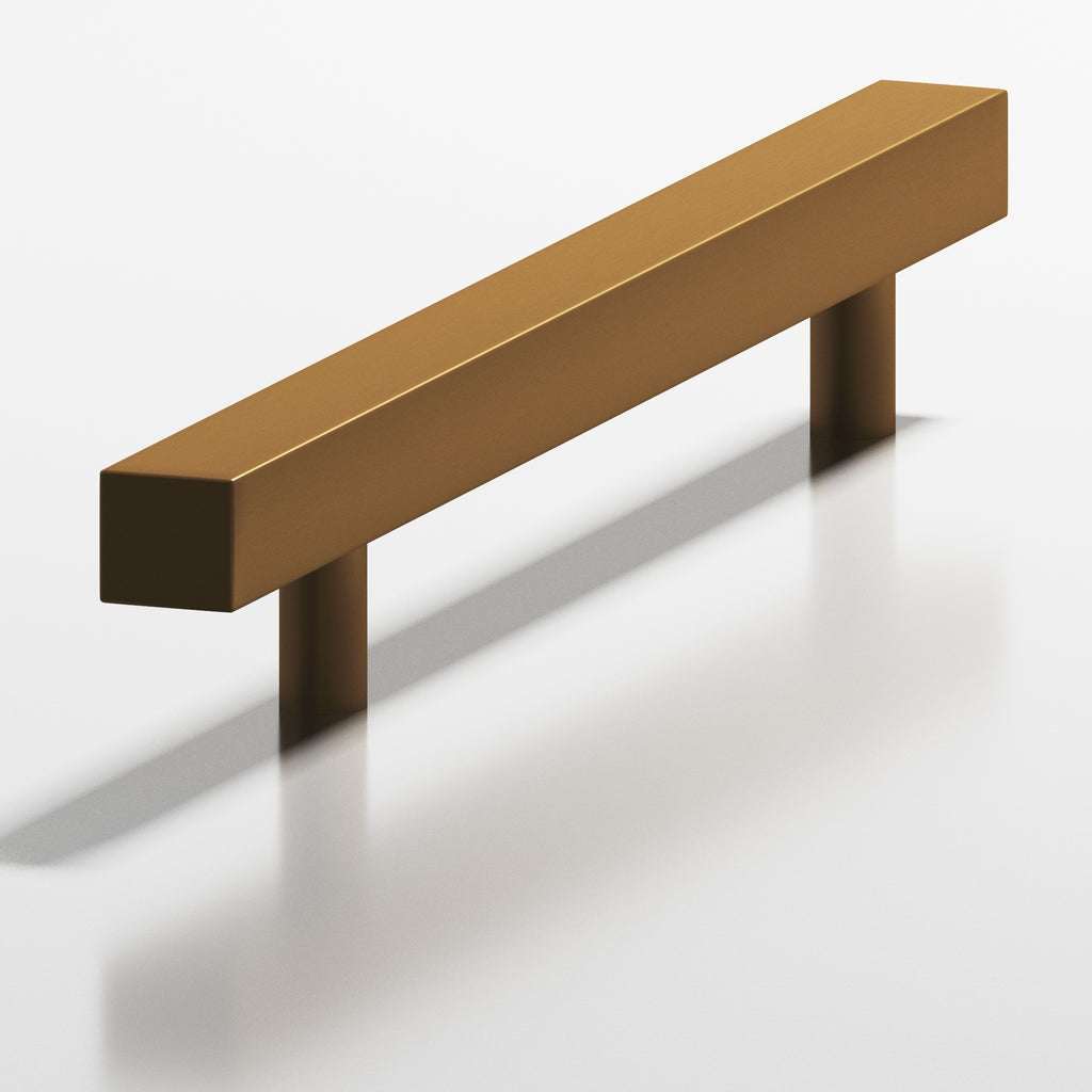 Colonial Bronze Series 217 10" Square Cabinet Pull With Straight Posts Matte Light Statuary Bronze / 10"