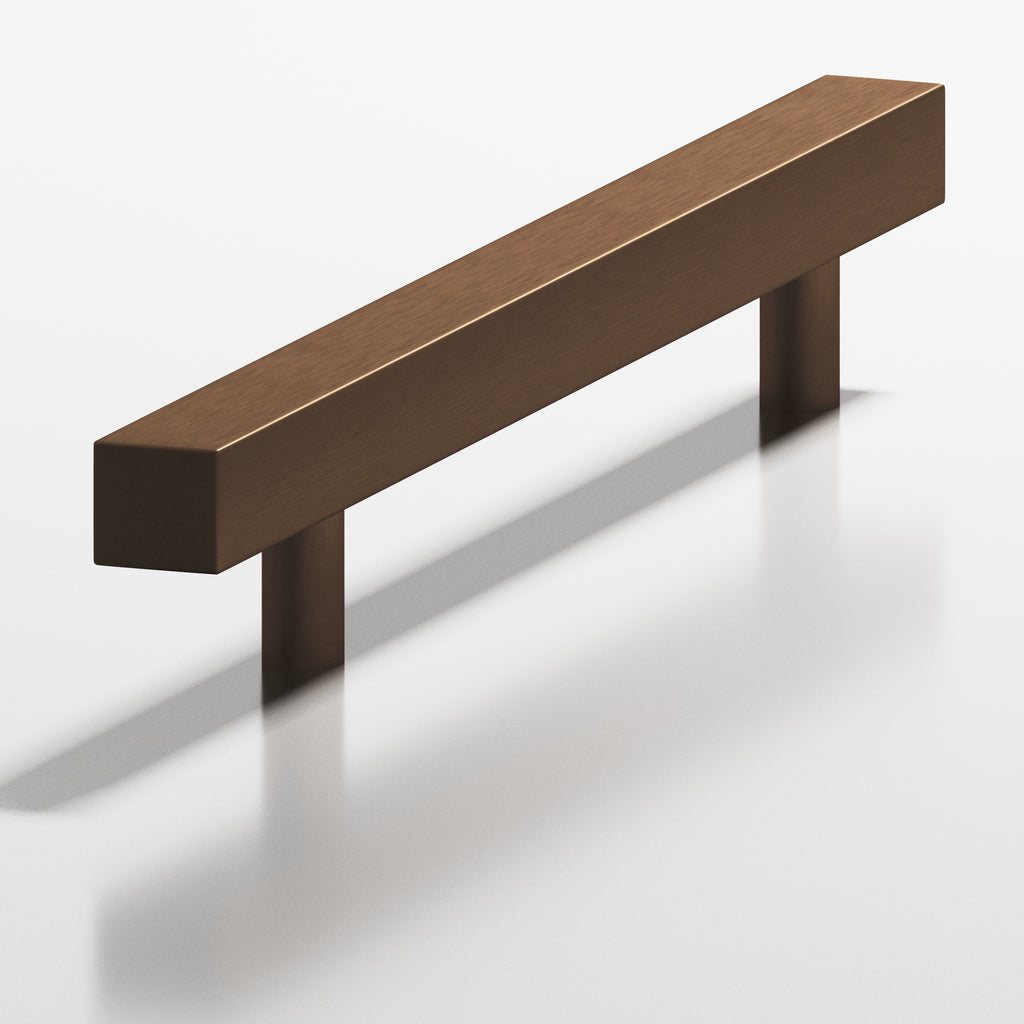 Colonial Bronze Series 506 4" Square Cabinet Pull With Straight Posts Matte Oil Rubbed Bronze / 4"