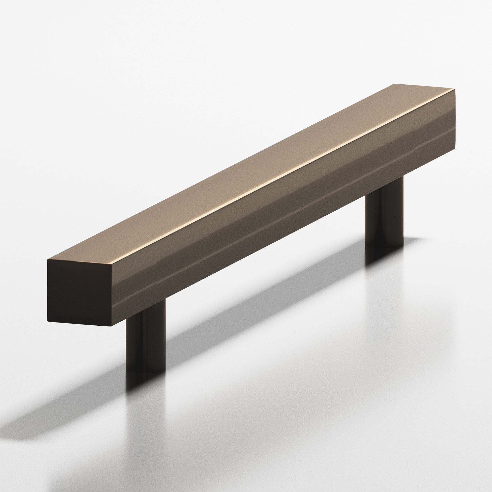 Colonial Bronze Series 506 5" Square Cabinet Pull With Straight Posts Dark Statuary Bronze / 5"