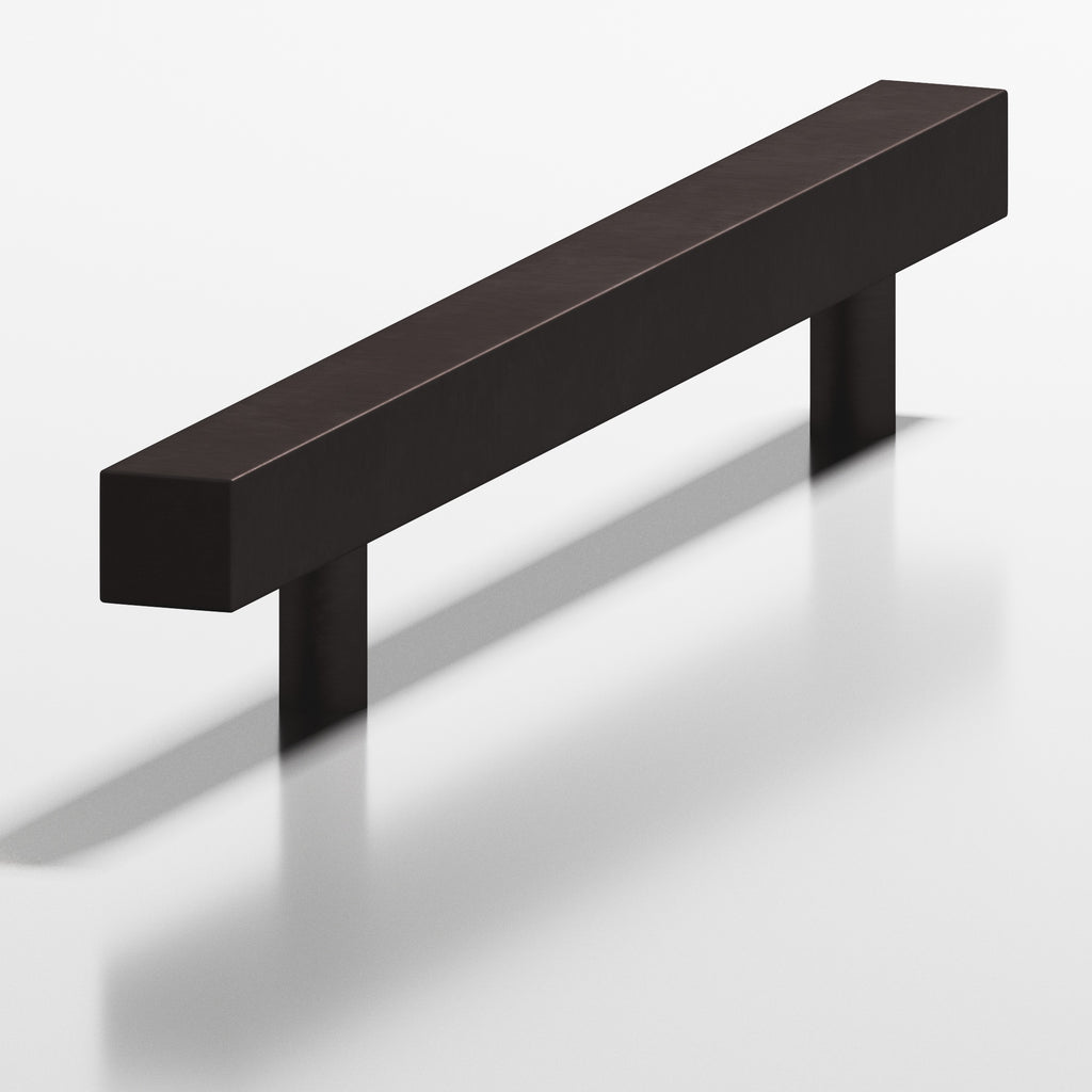 Colonial Bronze Series 506 3" Square Cabinet Pull With Straight Posts Matte Dark Statuary Bronze / 3"