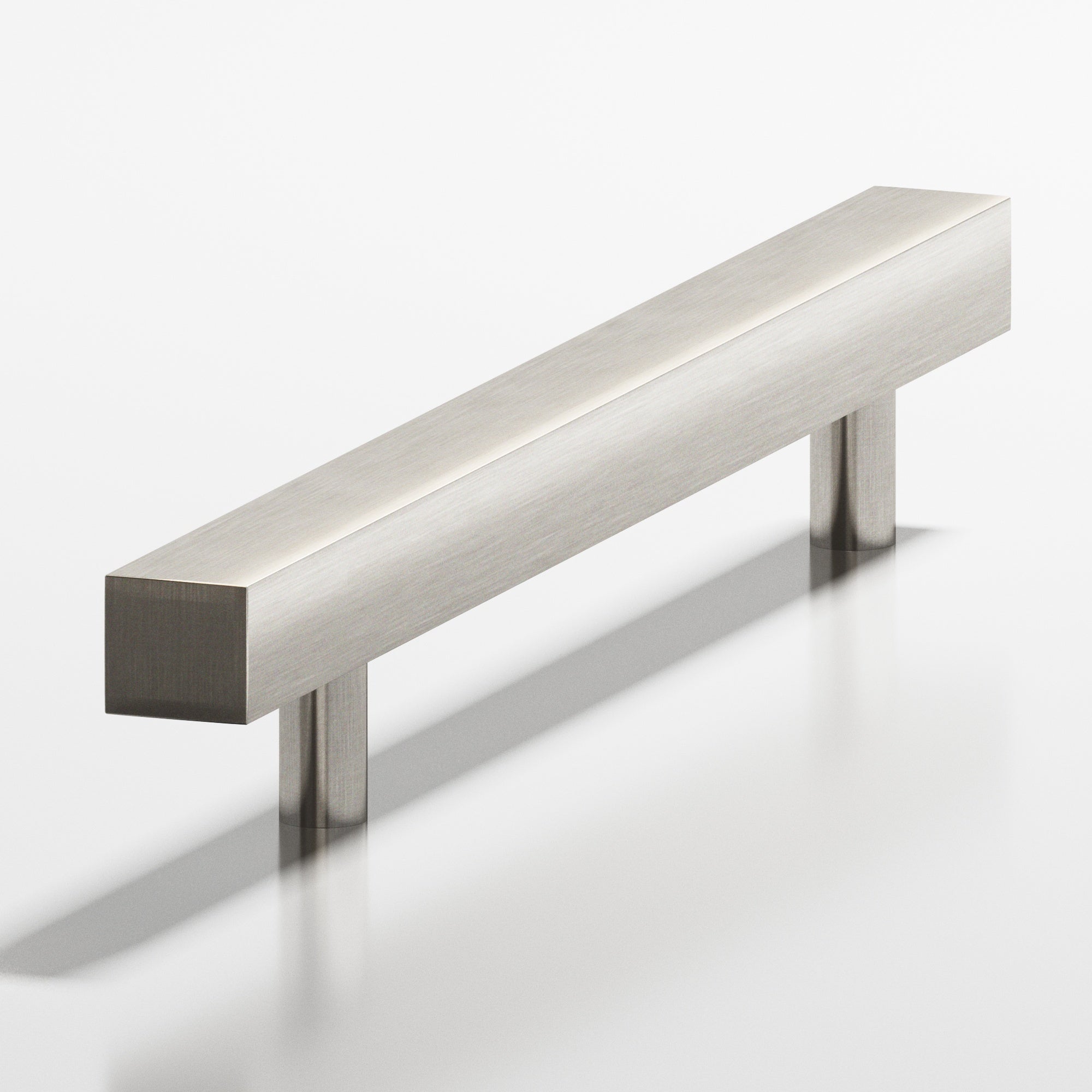 Colonial Bronze Series 506 5" Square Cabinet Pull With Straight Posts Satin Nickel / 5"