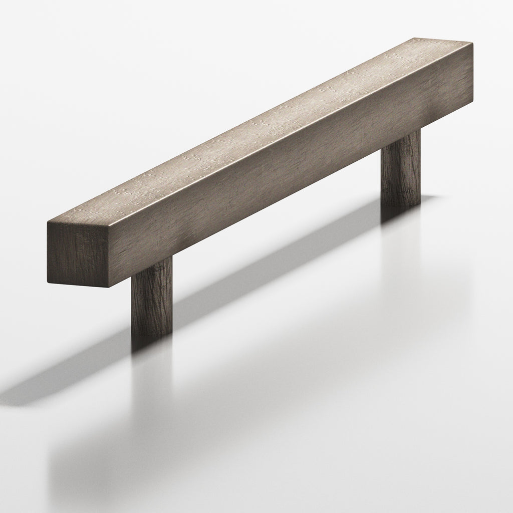 Colonial Bronze Series 506 3.5" Square Cabinet Pull With Straight Posts Distressed Pewter / 3.5"