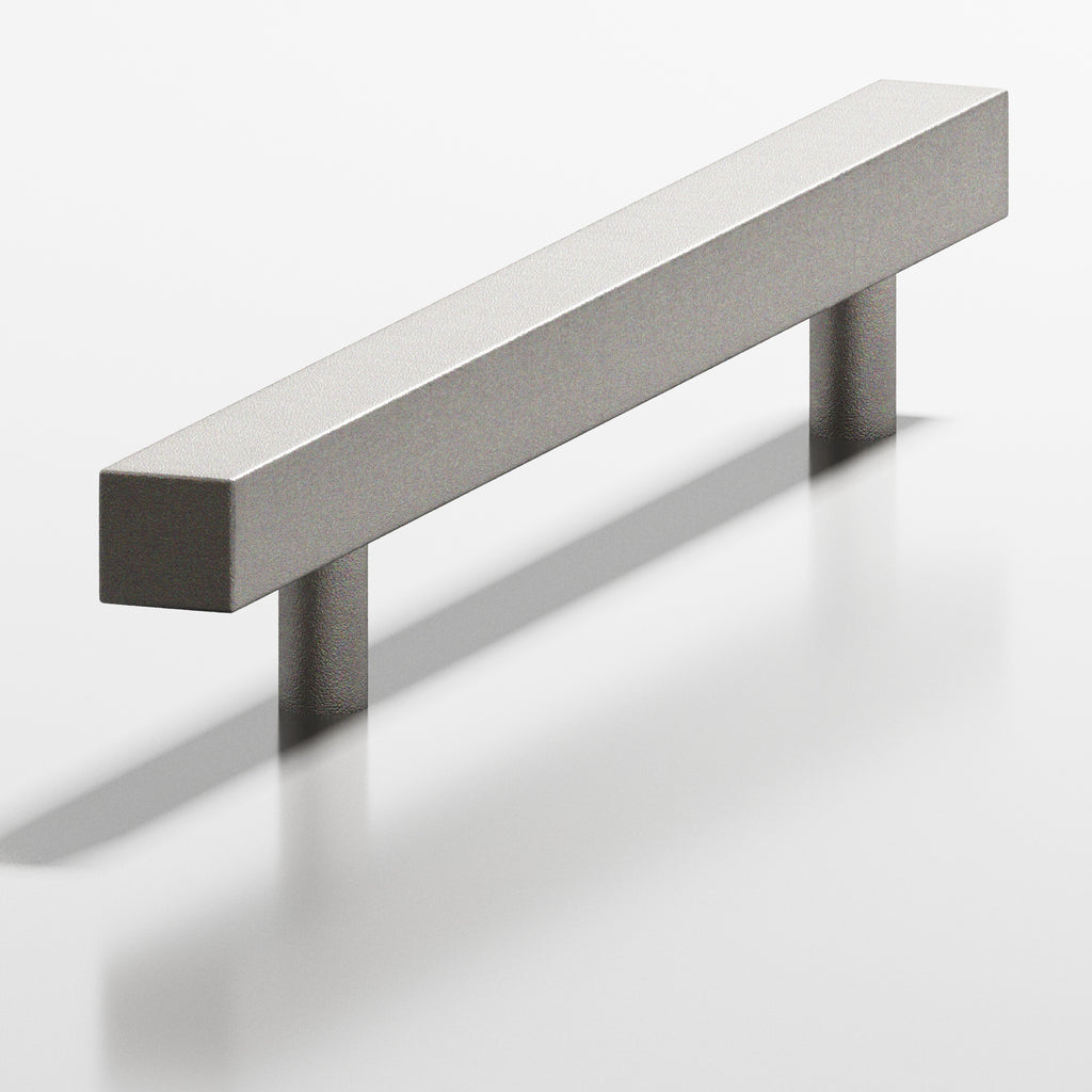 Colonial Bronze Series 506 4" Square Cabinet Pull With Straight Posts Frost Nickel™ / 4"