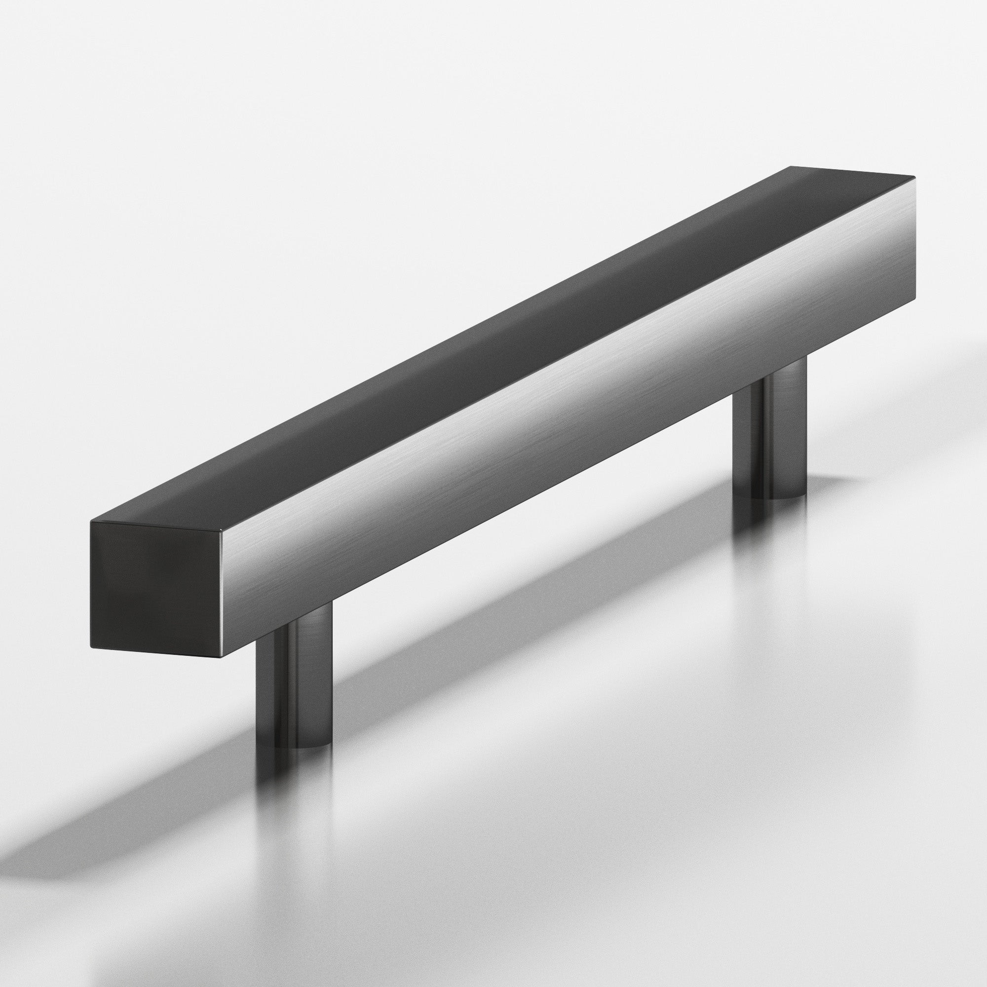 Colonial Bronze Series 217 10" Square Cabinet Pull With Straight Posts Graphite / 10"