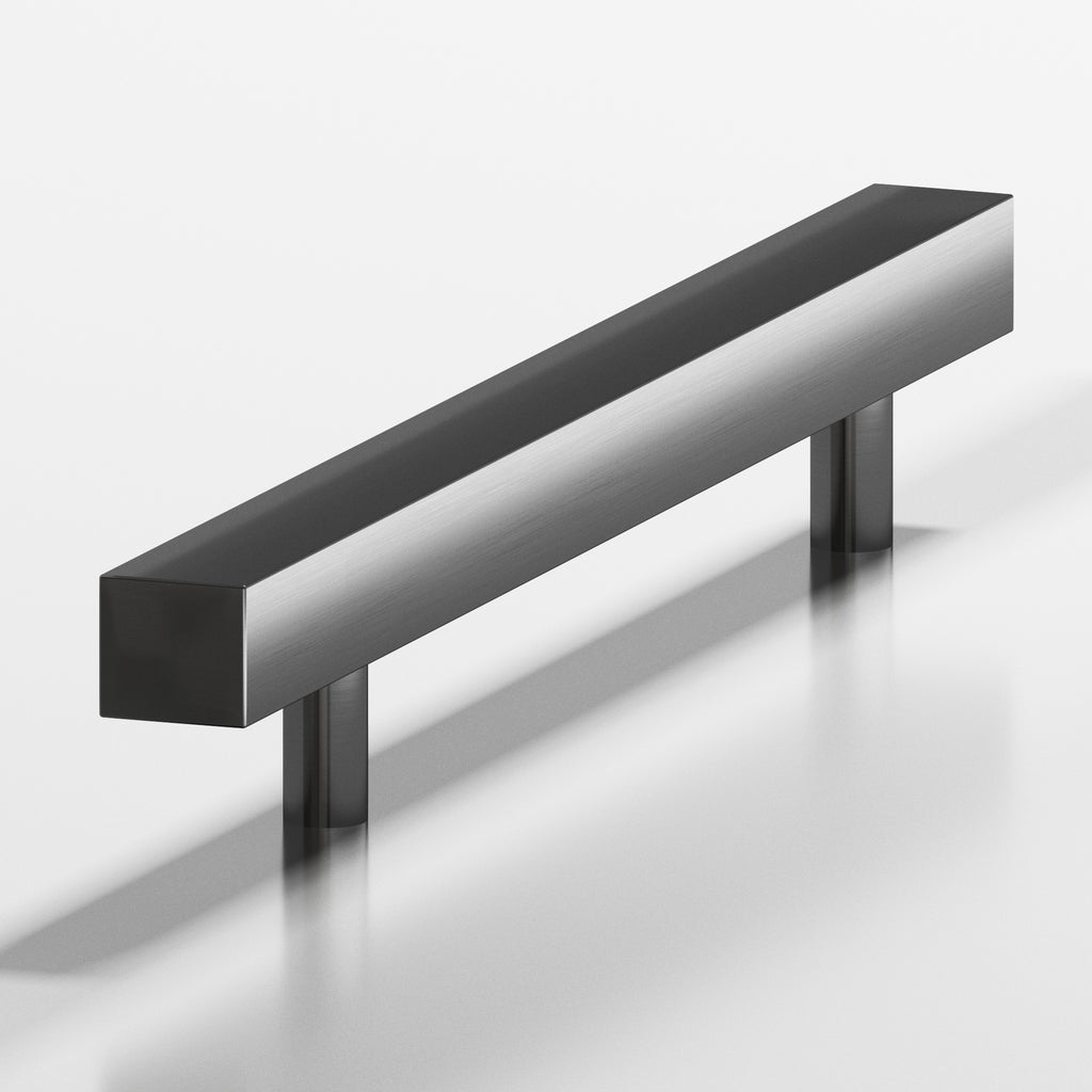Colonial Bronze Series 506 3.5" Square Cabinet Pull With Straight Posts Graphite / 3.5"