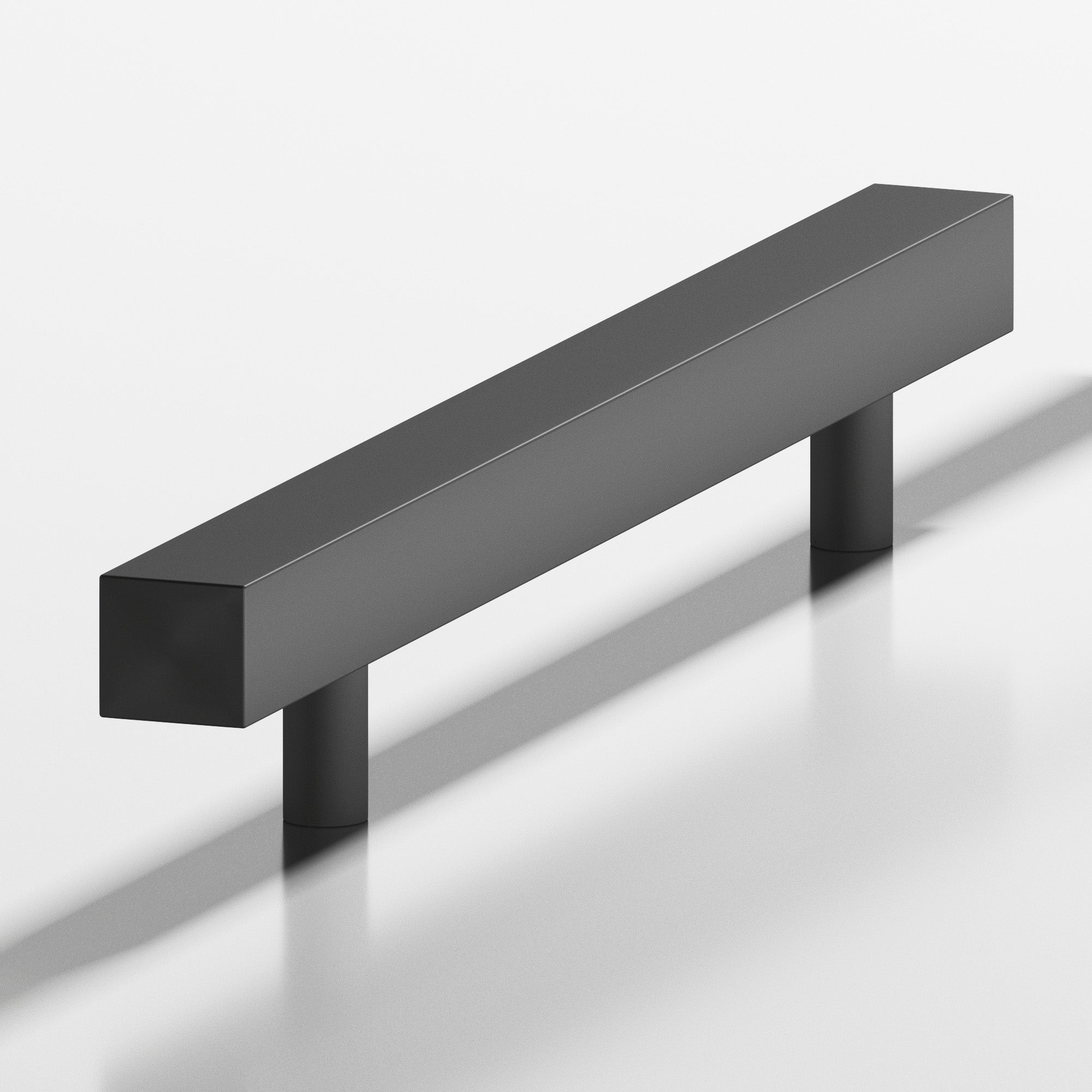 Colonial Bronze Series 217 6" Square Cabinet Pull With Straight Posts Matte Graphite / 6"