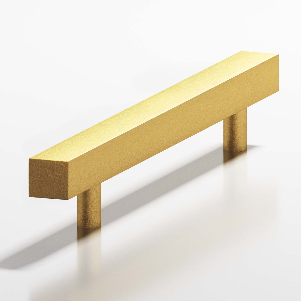 Colonial Bronze Series 506 5" Square Cabinet Pull With Straight Posts Frost Brass™ / 5"